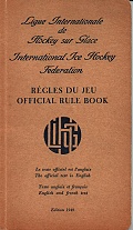 Régles du jeu/Official Rule Book 1949