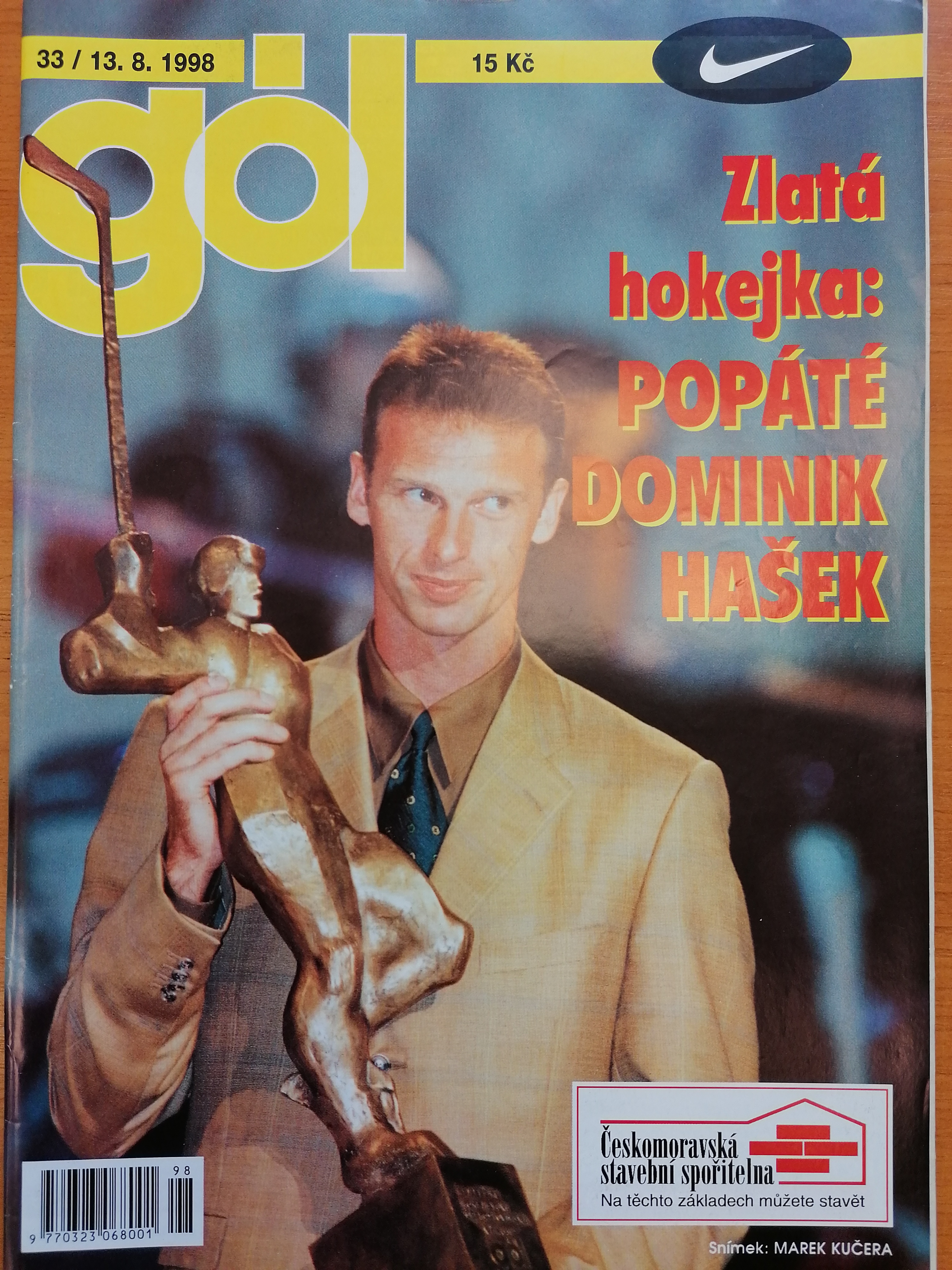 Gól - Zlatí hokejka: Popáté Dominik Hašek (33/1998 ...