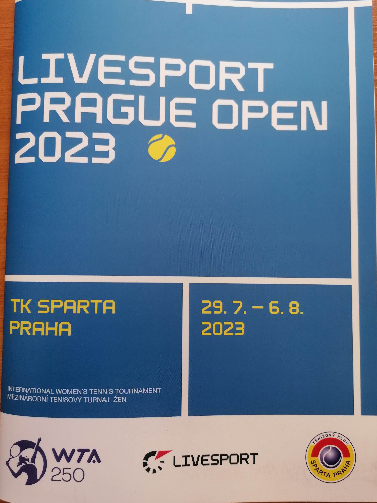 Oficiální program Livesport Prague Open 2023 Marken.cz Knihy, dvd