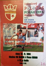 Zpravodaj SK Slavia Praha - AIK Solna Stockholm (27.9.1994)