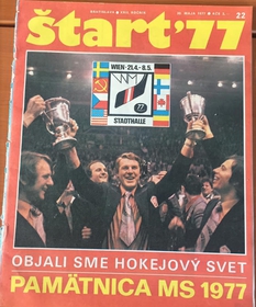 Štart: Hokej '77 - Mimořádné číslo k MS v hokeji 1977 ve Vídni (22/1977)