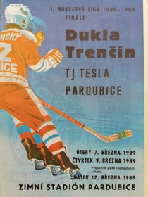 Zpravodaj TJ Tesla Pardubice - Dukla Trenčín (7.3.1989)