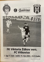 Zpravodaj FK Viktoria Žižkov - FC Vítkovice (15.10.2006)