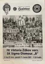 Zpravodaj FK Viktoria Žižkov - SK Sigma Olomouc "B" (11.6.2007)