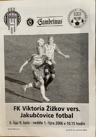 Zpravodaj FK Viktoria Žižkov - Jakubčovice fotbal (1.10.2006)