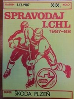 Zpravodaj ASVŠ Dukla Trenčín - Škoda Plzeň (1.12.1987)