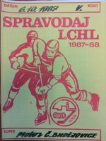 Zpravodaj ASVŠ Dukla Trenčín - Motor České Budějovice (6.10.1987)