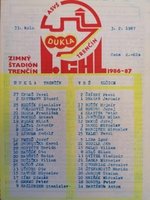 Zpravodaj ASVŠ Dukla Trenčín - VSŽ Košice (3.2.1987)