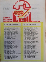 Zpravodaj ASVŠ Dukla Trenčín - Škoda Plzeň (26.9.1986)