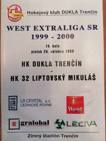 Zpravodaj HK Dukla Trenčín - HK 32 Liptovský Mikuláš (29.10.1999)