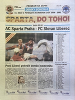 Sparta, do toho! Oficiální program na zápas 11. kola I. fotbalové Gambrinus ligy 2000-2001: AC Sparta Praha - FC Slovan Liberec (21.10.2000)