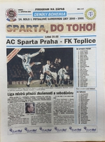 Sparta, do toho! Oficiální program zápasu 14. kola I. fotbalové Gambrinus ligy 2000-2001: AC Sparta Praha - FK Teplice (11.11.2000)