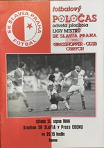 Oficiální zpravodaj - Poločas: Oficiální program zápasu SK Slavia Praha - Grasshopper-Club Currych (21.8.1996)