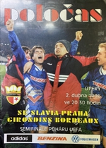 Oficiální zpravodaj - Poločas : Oficiální program zápasu SK Slavia Praha - Girondins Bordeaux (2.4.1996)