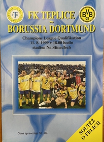 Oficiální zpravodaj FK Teplice: Oficiální program zápasu FK Teplice - Borussia Dortmung (11.8.1999)