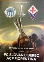 Oficiální zpravodaj FC Slovan Liberec: Oficiální program zápasu FC Slovan Liberec - ACF Fiorentina (20.10.2016)