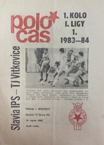 Oficiální zpravodaj - Poločas: Oficiální program zápasu Slavia  IPS - TJ Vítkovice (14.8.1983)