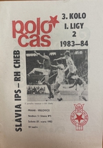 Oficiální zpravodaj - Poločas: Oficiální program zápasu Slavia Praha IPS  - RH Cheb (27.8.1983)