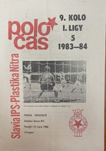 Oficiální zpravodaj - Poločas: Oficiální program zápasu Slavia Praha IPS - Plastika Nitra (10.10.1983)