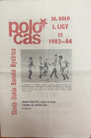 Oficiální zpravodaj - Poločas: Oficiální program zápasu Slavia Praha IPS - Dukla Banská Bystrica (18.6.1984)