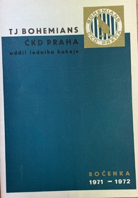 Ročenka Bohemians ČKD Praha 1971-1972