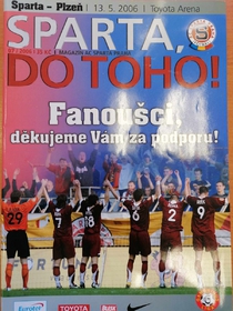 Sparta do toho!: Oficiální program AC Sparta Praha - FC Viktoria Plzeň (13.5.2006)