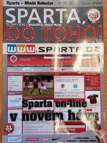 Sparta do toho!: Oficiální program AC Sparta Praha - FK Mladá Boleslav (19.11.2005)