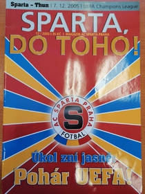 Sparta do toho!: Oficiální program AC Sparta Praha - FC Thun (7.12.2005)
