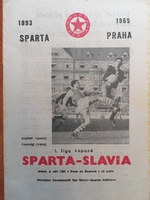 Zpravodaj Sparta - Slavia (4.9.1965)