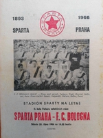 Zpravodaj Sparta Praha - F.C. Bologna (26.10.1966)