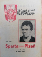 Zpravodaj Sparta - Plzeň (30.3.1968)
