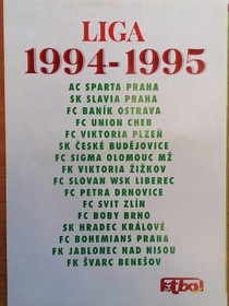 Sport Fotbal: Plakátová příloha před startem nejvyšší české soutěže 1994/1995