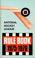 Rule book NHL 1975/1976
