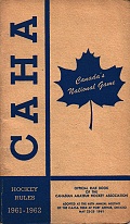 C.A.H.A. Hockey Rules 1961-62