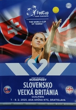 Oficiální program fedcupového utkání Slovensko - Velká Británie 7.-8.2. 2020