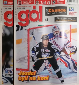 Gól - Dvě mimořádná čísla k utkání NHL v Praze v roce 2008 (40-41/2008)
