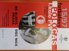 Zpravodaj SK Slavia Praha - OGC Nice (6.11.1997)