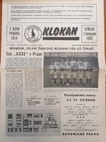 Zpravodaj Bohemians ČKD Praha - AS St. Etienne (3.11.1982)