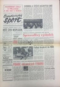 Příloha Deníku Sport po skončení MS v hokeji ve Vídni v roce 1987