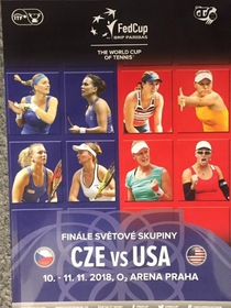 Oficiální program finále Světové skupiny Fed Cupu 2018 Česko - USA
