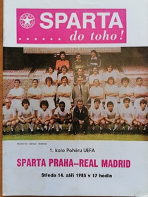 Zpravodaj Sparta Praha - Real Madrid (14.9.1983)