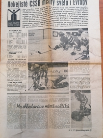 Československý sport - Mimořádné vydání po MS v hokeji 1976