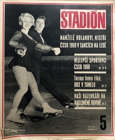 Stadión: Manželé Holanovi, mistři ČSSR 1969 v tancích na ledě (5/1969)