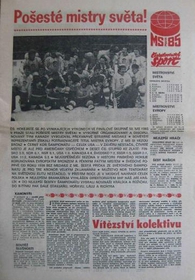 Československý sport MS 85 - Pošesté mistry světa!
