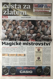 Deník Sport: Vydání z 25.5.2010 po zlatém mistrovství světa v hokeji 