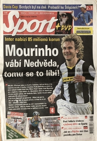 Deník Sport: Vydání z 11.7.2007 Mourinho vábí Nedvěda!