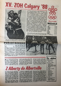 Československý sport OH 1988 v Calgary