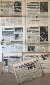 Československý sport a ostatní deníky k MS a Evropy v ledním hokeji 1961 
