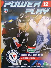 Zápasový program HC Slovan Bratislava (12-2015/2016)