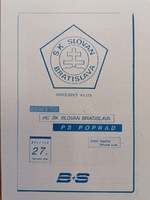 Zpravodaj HC ŠK Slovan Bratislava - PS Poprad (27.2.1992)